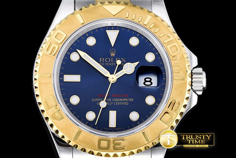 롤렉스 16623 Yachtmaster Men SS/YG Blue JF Asia 2836 -ROLYM092