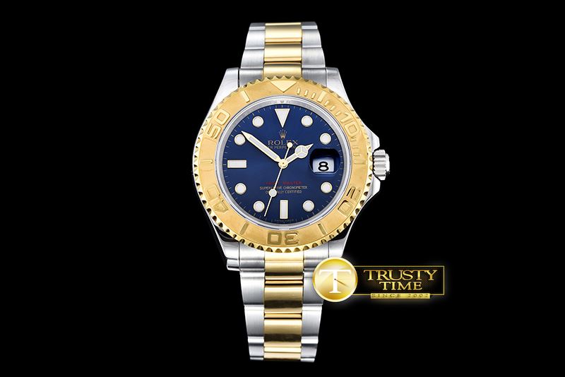 롤렉스 16623 Yachtmaster Men SS/YG Blue JF Asia 2836 -ROLYM092