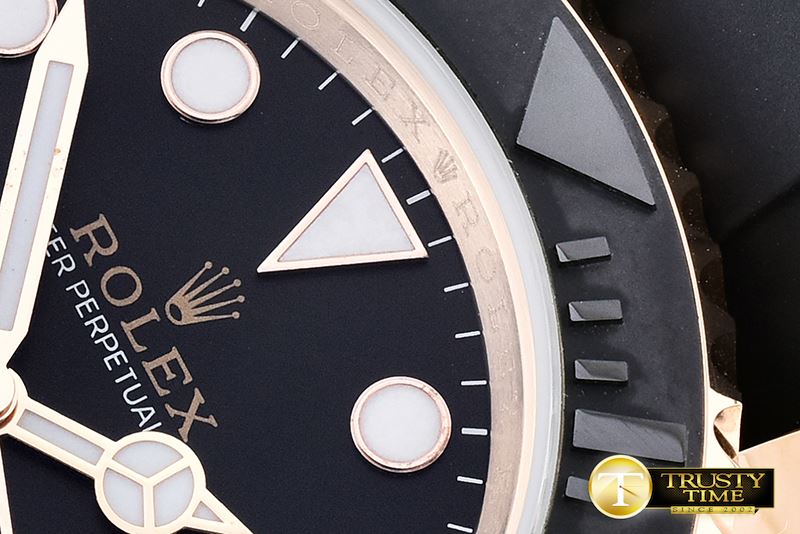 롤렉스 YachtMaster 116655 RG/RU Cer Bez Black JF A2836 -ROLYM101B
