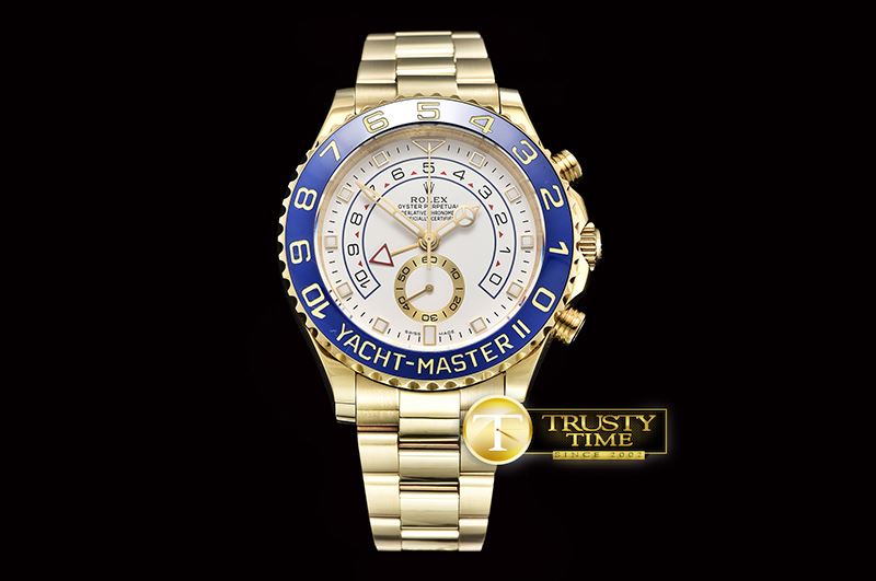 롤렉스 YachtMaster 116688 Blue YG/YG White BP Asia 4161 Mod -ROLYM137