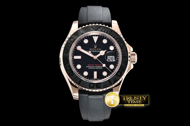 롤렉스 YachtMaster 116655 40mm RG/RU Black WF Ult Asia 2836 -ROLYM141