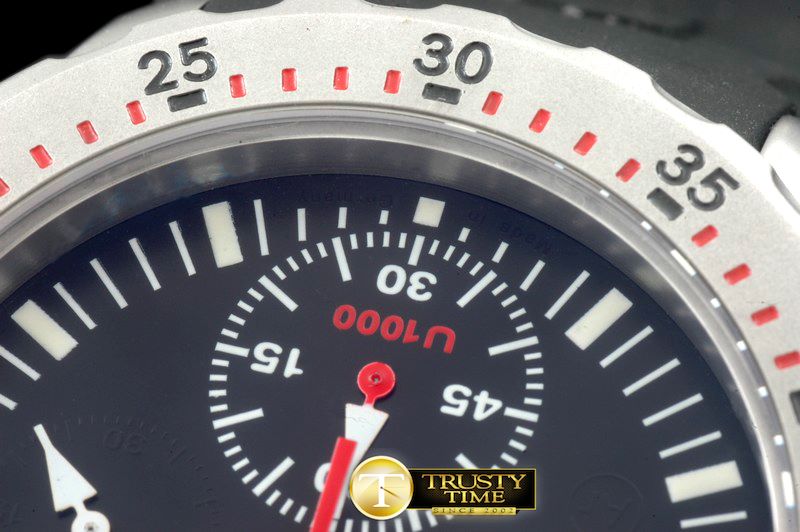 SINN U1000 Chrono SS/RU Black Asia 7750 28800bph -SINN040
