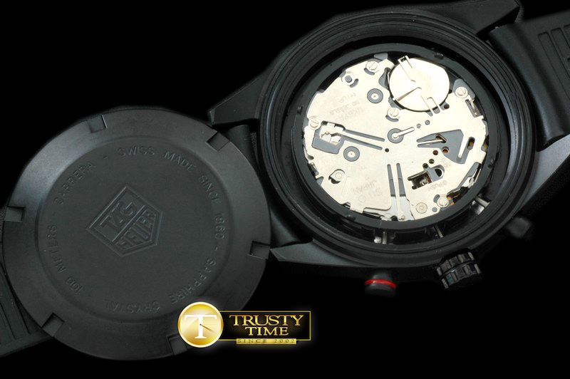 태그호이어 1887 Carrera 43mm Chrono PVD/RU Black Jap Qtz -TAG0277