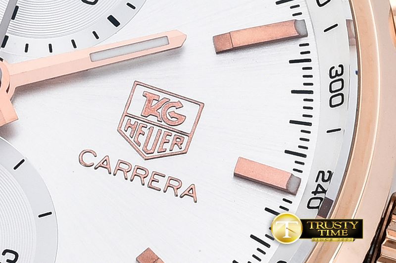 태그호이어 Tag Carrera Cal. 1887 RG/LE White V6F Asia 7750 -TAG0294B