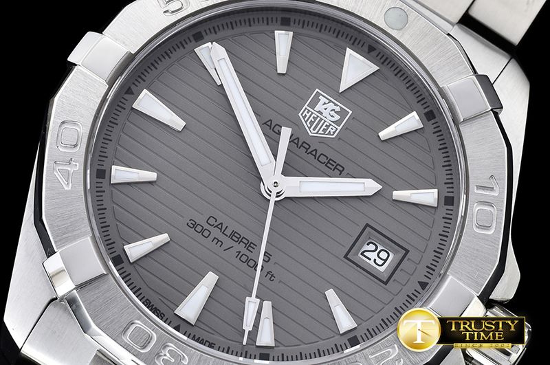 태그호이어 AquaRacer Calibre 5 SS/SS Grey Asia 2824 -TAG0296A