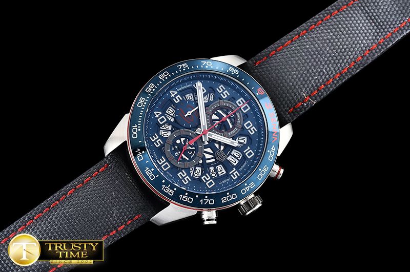 태그호이어 Carrera Senna Edition SS/NY Blue/Num VK Quartz -TAG0317C