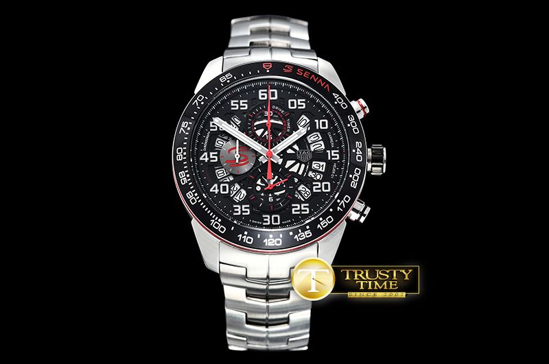 태그호이어 Carrera Senna Edition SS/SS Black/Num VK Quartz -TAG0320A
