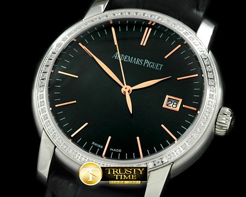 오데마피게 Jules Audemars Classic Auto SS/Diam Black ETA 28242 -AP0168B