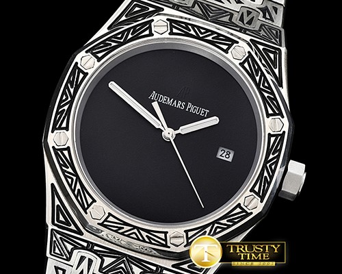 오데마피게 Royal Oak Ref.15400 Custom V2 SS/SS Blk SP Jap 821A Mod -AP0494D