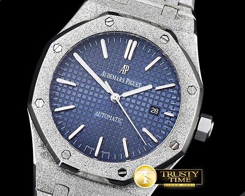 오데마피게 Royal Oak Jumbo 15400 Frosted SS/SS Blue Asia 21J Mod -AP0499D