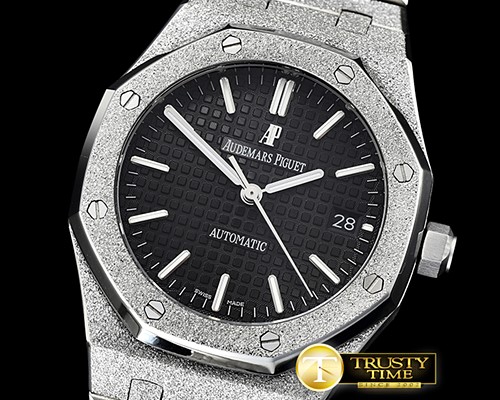 오데마피게 AP Royal Oak 37mm Frosted SS/SS Black JHF MY9015 -AP0511D