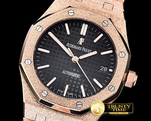 오데마피게 AP Royal Oak 37mm Frosted RG/RG Black JHF MY9015 -AP0513C