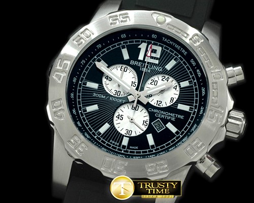 브라이틀링 Colt Chronograph SS/RU Black Stk/Num Japanese OS Qtz -BSW0168B