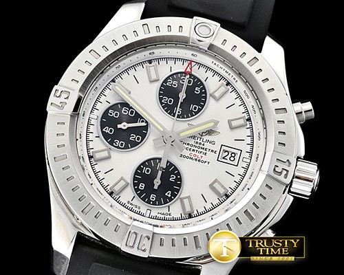 브라이틀링 Colt 44mm Chronograph Automatic SS/RU Wht/Stk A7750 -BSW0357B