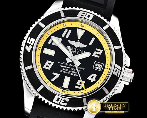 브라이틀링 SuperOcean II 42mm SS/RU Blk/Yellow ZF Asia 2836 -BSW0359B