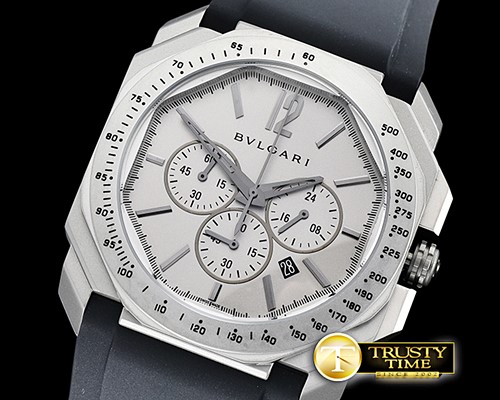 불가리 Octo L Originale Velocissimo Chrono SS/TI/RU Grey Qtz -BVG0070