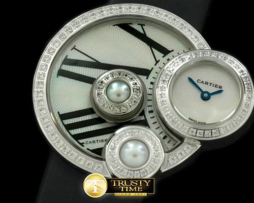 까르띠에 Perle De Cartier SS/ST White Swiss Quartz -CAR0226B
