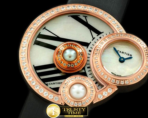까르띠에 Perle De Cartier RG/ST White Swiss Quartz -CAR0226C