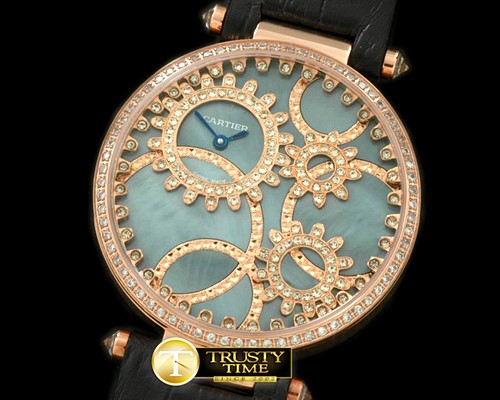 까르띠에 High Jewellery RG/LE MOP Green Swiss Quartz -CAR0244A