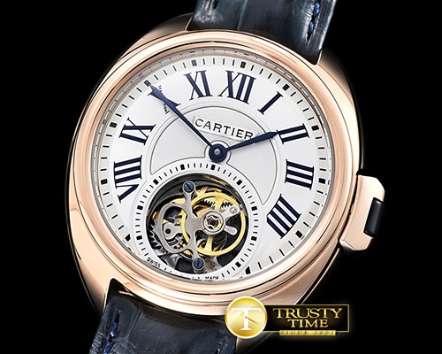 까르띠에 Cle De Cartier Tourb Ladies RG/LE White Asia HW Tourb -CAR0395B