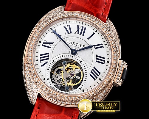 까르띠에 Cle De Cartier Tourb Diams RG/LE Red White Asia HW -CAR0402E