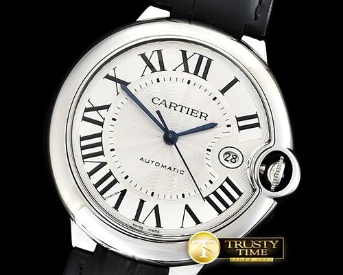 까르띠에 Balon Bleu Mens 42mm SS/LE White JF MY9015 Mod -CAR0408A