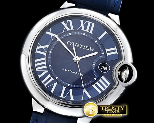 까르띠에 Balon Bleu 42mm SS/LE Blue V6F V4 Asia 2824 Mod -CAR0444