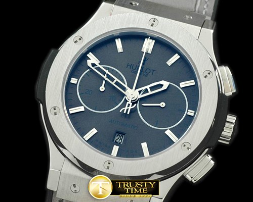 위블로 Classic Fusion Chrono SS/LE Grey A7750 Sec@3 -HUB0209