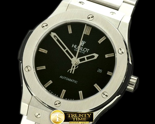 위블로 Classic Fusion SS/SS Steel Bez Black Asia 2813 -HUB0246D