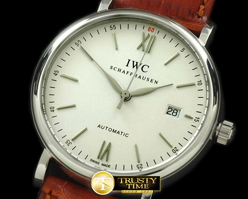 IWC Portofino Automatic SS/LE White Asia 2892 -IWC0144A