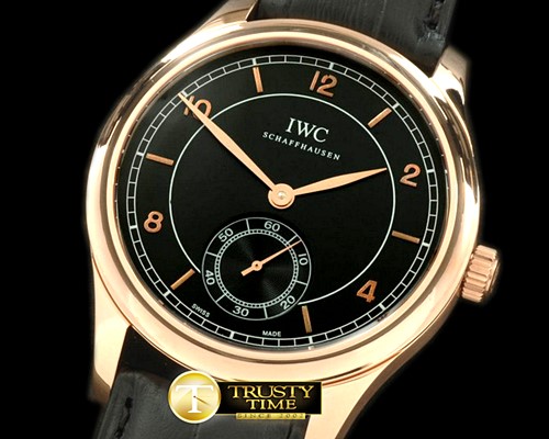 IWC Portugese Vintage Auto RG/LE Black Asian 2824 28800bp -IWC0148B