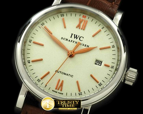 IWC Portofino Automatic SS/LE White Asia 2892 -IWC0149A