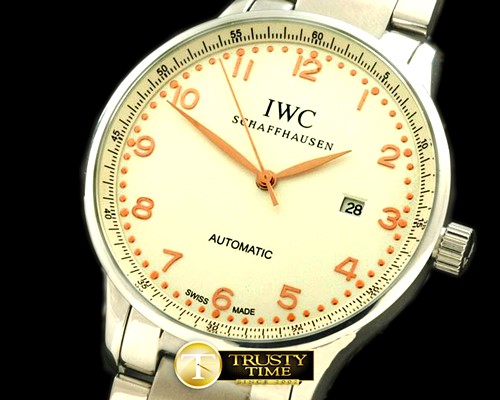 IWC Portugese Automatic SS/SS White/RG Num Asian 2813 -IWC0157A