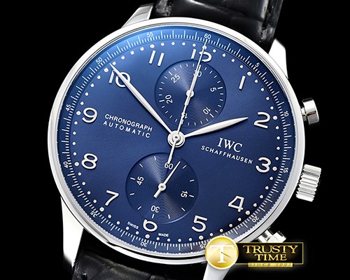IWC Portuguese Chrono SS/LE Blue YLF Asia 7750 -IWC0352