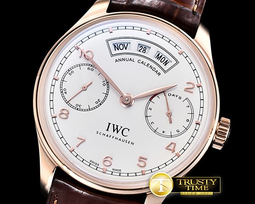 IWC Portugieser Annual Cal. IW503502 RG/LE Wht/Rose A52850 -IWC0380A