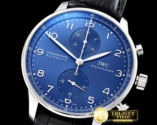IWC Portuguese Chrono SS/LE Blue/Blue ZF V2 A79350 Mod -IWC0388