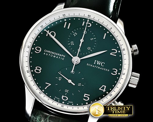 아이더블유씨 Portuguese Chrono 150 Years SS/LE Green YLF A7750 -IWC0397C