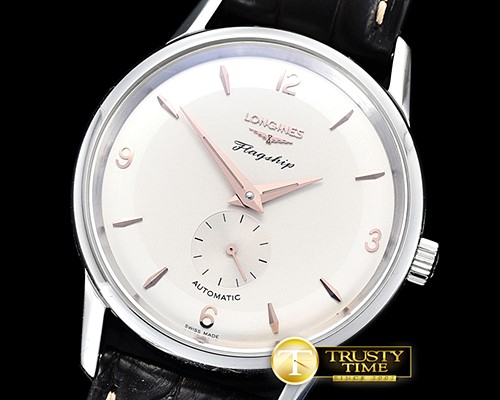 론진 Longines Flagship Heritage 60th Annv SS/LE Wht WF MY9015 -LON019