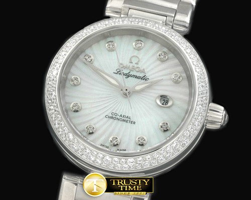 오메가 Deville Ladymatic SS/LE White J9105 -OMG0346B