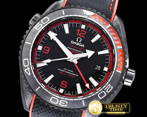 오메가 Planet Ocean Deep Black CER/RU Red BP A2836 Mod -OMG0514