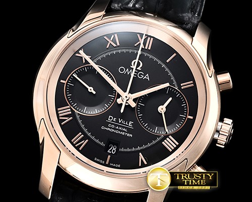오메가 De Ville Chronograph Cal.9300 RG/LE Black JHF A7750 -OMG0534C