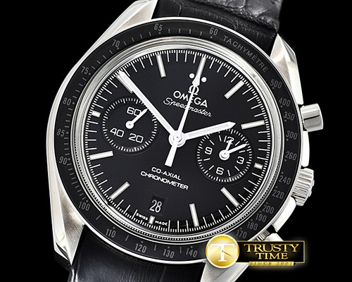 오메가 SpeedMaster MoonWatch Wht SS/LE Blk JHF V2 A7750 9300 -OMG0542C