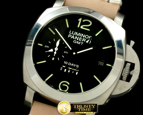 파네라이 Pam 270 1950 10 Days GMT SS/LE Black Asian 23J -PN270LE