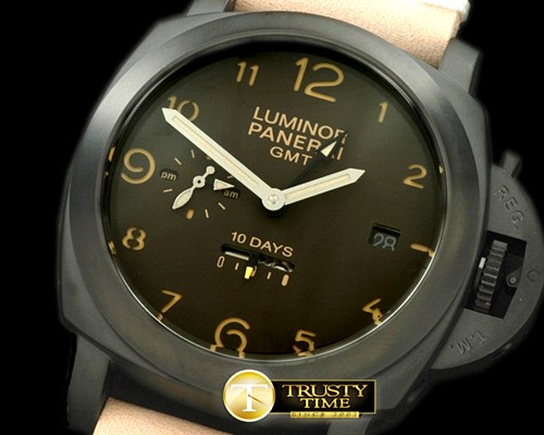 파네라이 Pam 402 1950 10 Days GMT PVD/LE Brown Asian 23J -PN402LE
