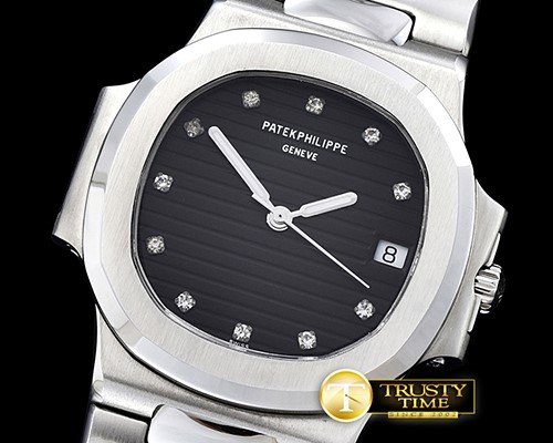 파텍필립 Nautilus Ref.3800 Midsize SS/LE Black Diams BP A2824 -PP0244A