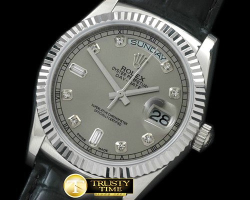롤렉스 DayDate Fluted Grey Diam SS/LE Asian 2813 -RDD0190E