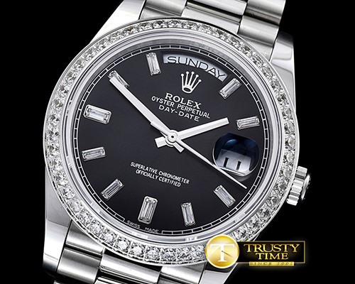롤렉스 DayDate 228206 SS/SS Black Diam BP Swiss 2836 -RDD0206E
