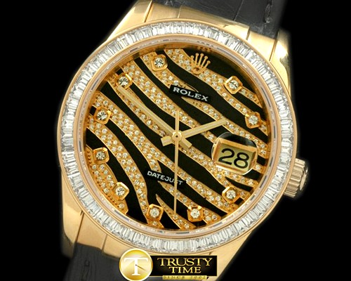 롤렉스 Royal Black YG/Sq Cut Diam/LE Swiss Eta 28362 -RDJ0196
