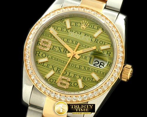 롤렉스 SS/YG TT Khaki Asian Eta 2836/3135Real Diamond -RDJ0211B