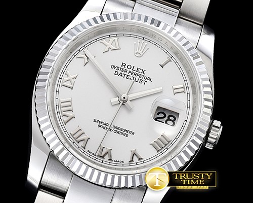 롤렉스 DJ 36mm Oyst Flt SS/SS White Roman BP A3135 Mod -RDJ0282B